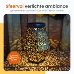 Goliving Solar Tafellamp Glow – 2 Stuks – LED Buitenverlichting - Zonne-energie -Leenbakker Winkel 18205d17116042bab86cf025bb019e69