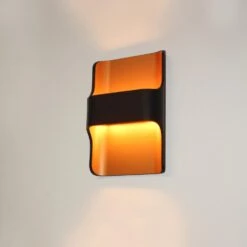 Artdelight Wandlamp Dallas - Zwart-goud
