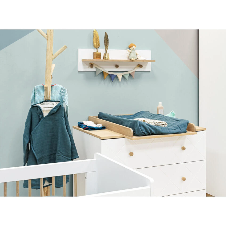 Bopita Paris Wandrek - Wit/Eiken 2 Bopita Paris Wandrek - Wit/Eiken - Afbeelding 2