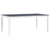 VidaXL Eettafel 180x90x73 Cm Grenenhout Wit En Grijs