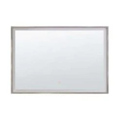 Beliani Badkamerspiegel ARGENS - Zilver Synthetisch Materiaal