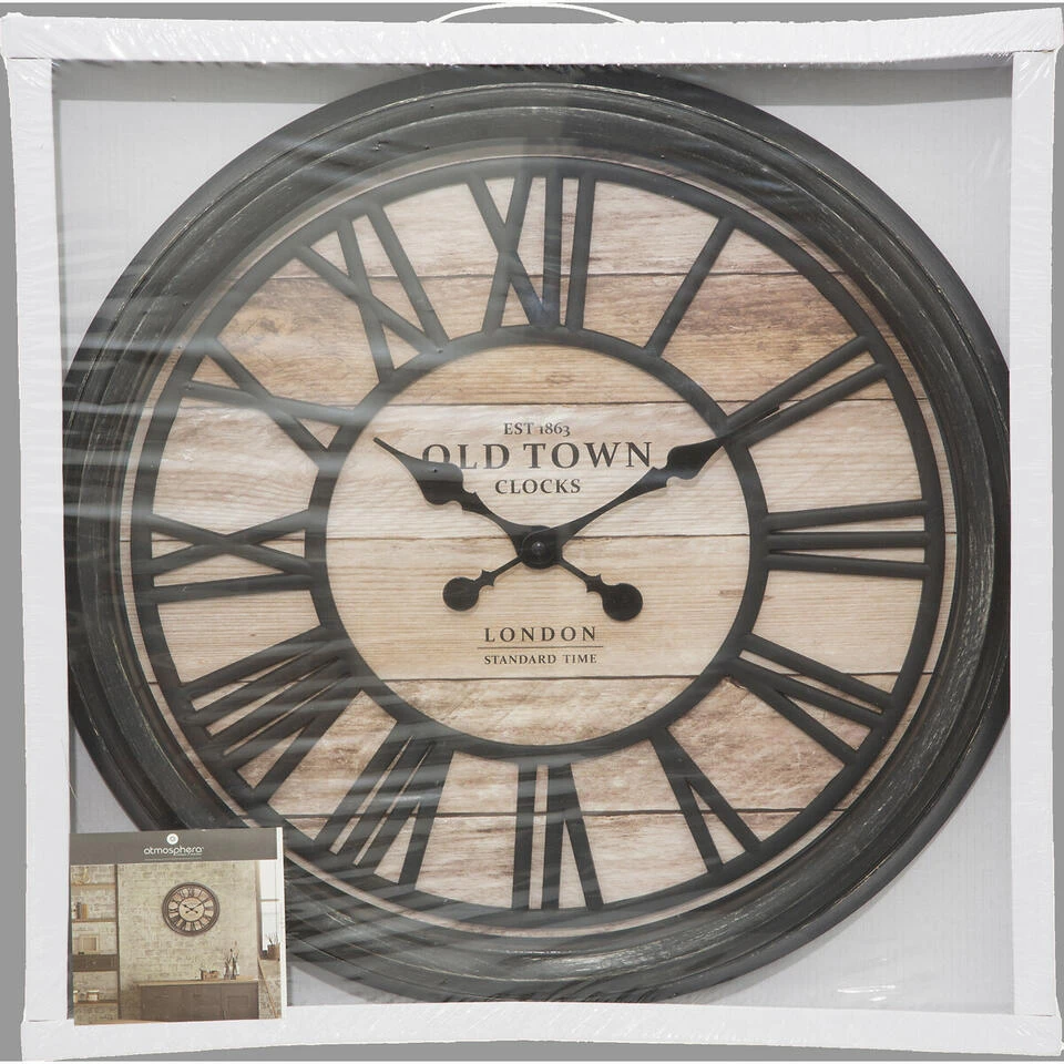 Atmosphera - Wandklok - Industrieel - Bruin 3 Atmosphera - Wandklok - Industrieel - Bruin - Afbeelding 3