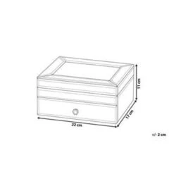 Beliani Juwelenkist KOFI - Zilver Glas 7 Beliani Juwelenkist KOFI - Zilver Glas -Leenbakker Winkel 1905527925 0103