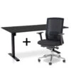 MRC EASY Set - Zit-sta Bureau + Bureaustoel - 160x80 - Zwart