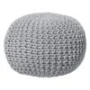 Beliani Poef CONRAD - Grijs Katoen