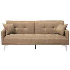 Beliani Slaapbank - LUCAN Beige Polyester