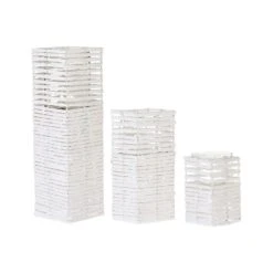 Beliani Kandelaar MAROLA - Wit Populierhout