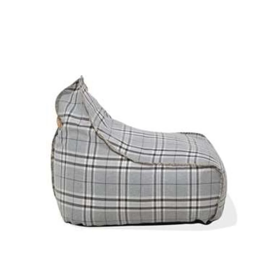 Beliani Zitzak DROP LINEN - Grijs Polyester 4 Beliani Zitzak DROP LINEN - Grijs Polyester - Afbeelding 4