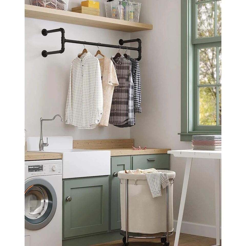 Parya Home Kapstok Garderoberekken - Set Van 2 - Zwart 2 Parya Home Kapstok Garderoberekken - Set Van 2 - Zwart - Afbeelding 2