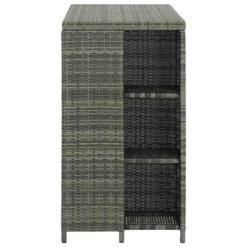 VidaXL Bartafel Met Opbergrek 120x60x110 Cm Poly Rattan Grijs 6 VidaXL Bartafel Met Opbergrek 120x60x110 Cm Poly Rattan Grijs -Leenbakker Winkel 1bb65c206b8c45aab313466f48709b90