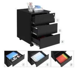 Bureau Ladeblok Verrijdbaar Incl. Slot - 55x45x39cm - Zwart 12 Bureau Ladeblok Verrijdbaar Incl. Slot - 55x45x39cm - Zwart -Leenbakker Winkel 1cb3467cac3e4dbfa4ec6d2b941d62dd