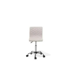 Beliani Bureaustoel ORLANDO - Beige Polyester -Leenbakker Winkel 1d12b4e2e56e4780a480eea8c39db1ea