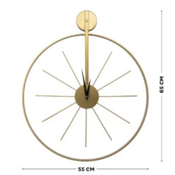 Klok - Luxe Gouden Ronde Hangende Klok - 55 X 65 -Leenbakker Winkel 1dce50fe4c804887bec9d8d2349d1f23