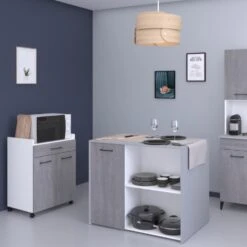 Keukenkastje Maleficent Met Wieltjes - 2 Deuren & 1 Lade - Beton -Leenbakker Winkel 1e415cd5979648638fa1d4ea4f94cef0