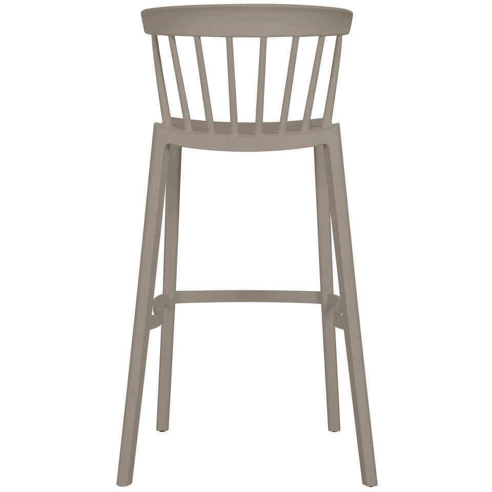 WOOOD Bliss Barstoelen Buiten - Kunststof - Taupe - Set Van 2 4 WOOOD Bliss Barstoelen Buiten - Kunststof - Taupe - Set Van 2 - Afbeelding 4