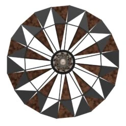 EGLOCarlton6Plafondlamp-E27-Ø47cm-Zwart/Koper -Leenbakker Winkel 1fe1de45b14a48b098631df0fdfb4818