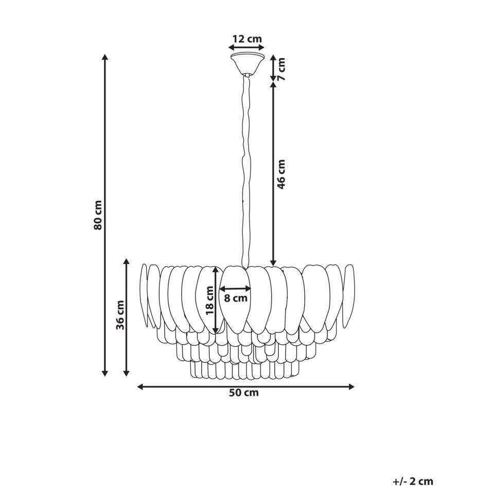 CANAGUA - Kroonluchter - Messing/Transparant - Glas 4 CANAGUA - Kroonluchter - Messing/Transparant - Glas - Afbeelding 4