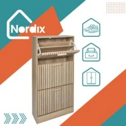 Nordix Schoenenkast Met 3 Lades Schoenen Opbergsysteem Bruin Schoenenrek -Leenbakker Winkel 21a27666375c4444b5219d30a7bd271d
