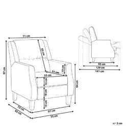 EGERSUND - TV-fauteuil - Beige - Fluweel -Leenbakker Winkel 21af0a2aa32c415285dabf6e75ebb8ab