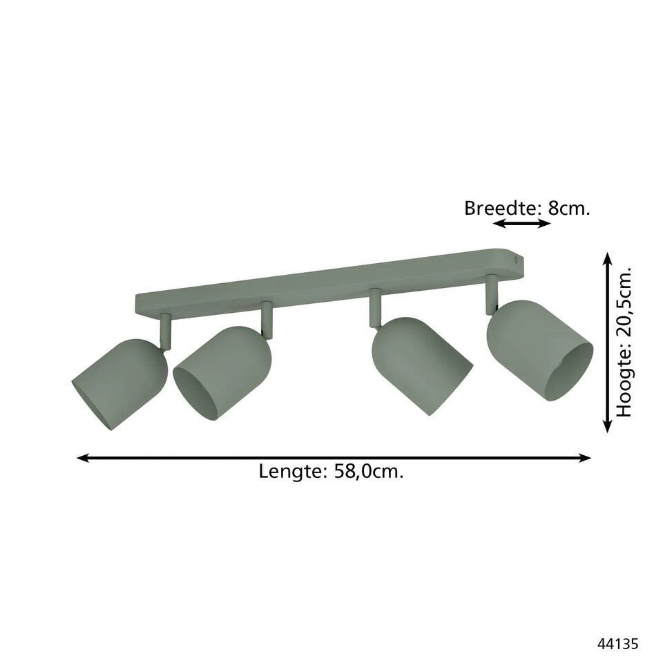 EGLO Tilston Spot - E14 - 58 Cm - Groen - Kantelbaar 4 EGLO Tilston Spot - E14 - 58 Cm - Groen - Kantelbaar - Afbeelding 4