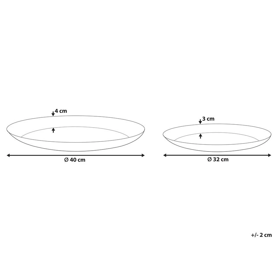 Beliani Decoratieve Schaal SADANE - Goud Ijzer 2 Beliani Decoratieve Schaal SADANE - Goud Ijzer - Afbeelding 2