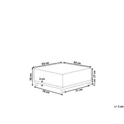Beliani Ottomaan ROVIGO - Grijs Polyester -Leenbakker Winkel 2238ba87515945cfbe7007e9462ae7a9