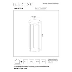 Lucide JACKSON Sokkellamp - Zwart -Leenbakker Winkel 224dd029dcaa4f918a0fda8edf86e92f