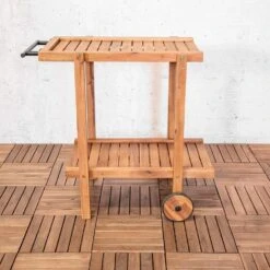 Sens-Line - Toby Tuin Trolley - 76x50x77 - Acaciahout -Leenbakker Winkel 233217f00bec4ac3bcae16f268dade47
