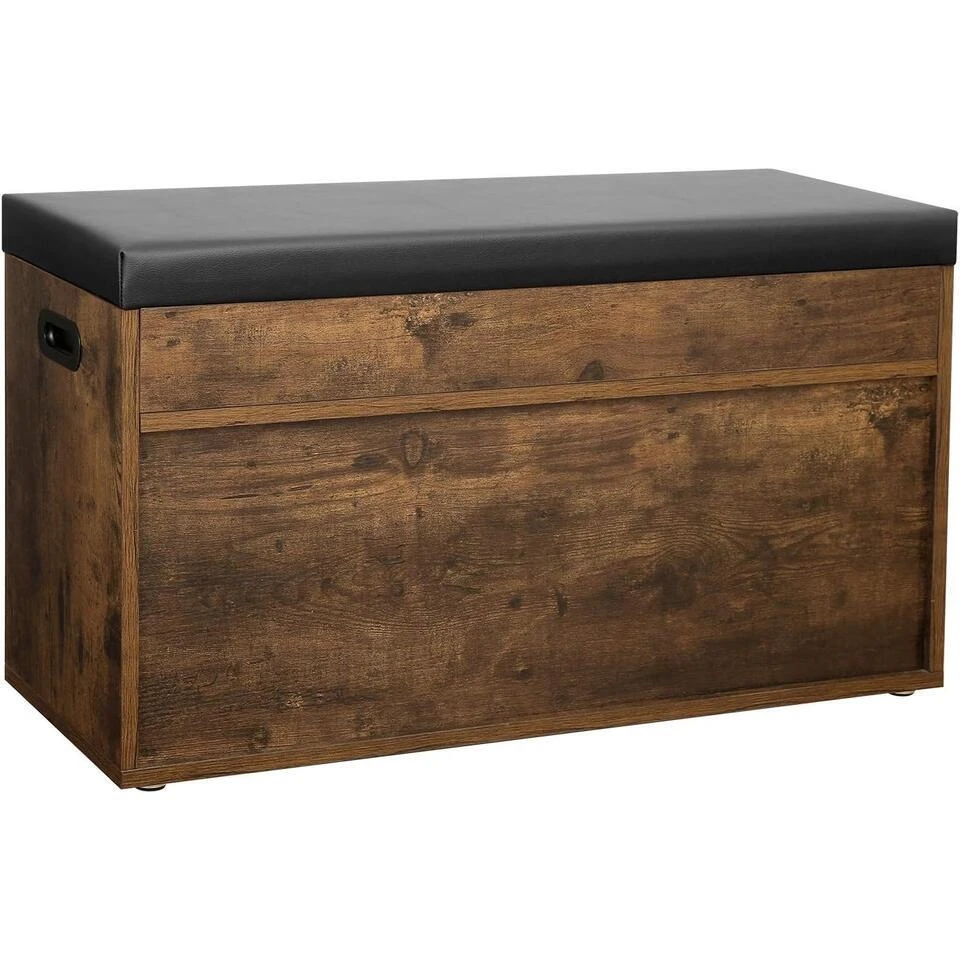 Gestoffeerde Schoenenbank - 3 Open Compartimenten - Vintage 7 Gestoffeerde Schoenenbank - 3 Open Compartimenten - Vintage - Afbeelding 7