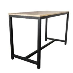 Bartafel Acaciaout & Zwart Metaal - 180x80x110cm - Jim -Leenbakker Winkel 2419c9aeffe24ace9ef8fe53bededa33