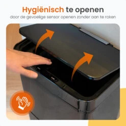Goliving Automatische Sensor Prullenbak 64 Liter – Afvalemmer Keuken - Afvalbak -Leenbakker Winkel 2572c69e17614ffda5fcf11fae910cae
