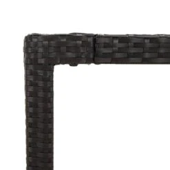 VidaXL - Tuintafel Met Glazen Blad - Zwart - Poly Rattan - 150 X 90 X 75 Cm -Leenbakker Winkel 25e330e2a7014d57a124b73c40d386c2