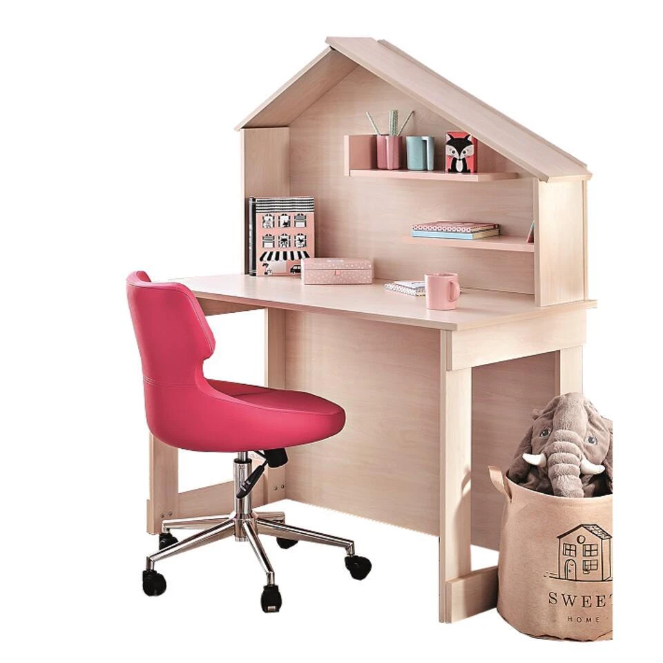 Cento - Kinderbureau - Meisjeskamer - 120x60x148 Cm - Roze 4 Cento - Kinderbureau - Meisjeskamer - 120x60x148 Cm - Roze - Afbeelding 4