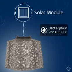 LUMIZ Solar Lampion Lace Lamp - 20 Cm - Taupe -Leenbakker Winkel 26c153dde13a44dcacf7ddc76418e7ca