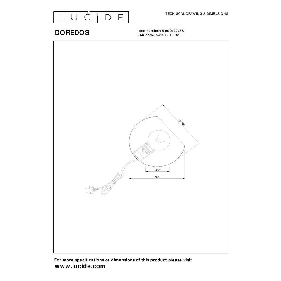 Lucide DOREDOS Tafellamp - Beige 6 Lucide DOREDOS Tafellamp - Beige - Afbeelding 6