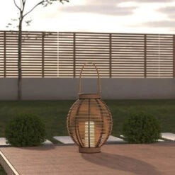 Atmosphera Solar Lantaarn - Rotan - 38 X 43 Cm -Leenbakker Winkel 2a38e4053555424f8ed8a6d2a24cfff7
