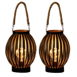 Bellatio Design Lantaarn - Zwart Met Goud - Timer - LED - 22 X 16 Cm -Leenbakker Winkel 2ada2c2bed074ddcbdf1251a74af23a8