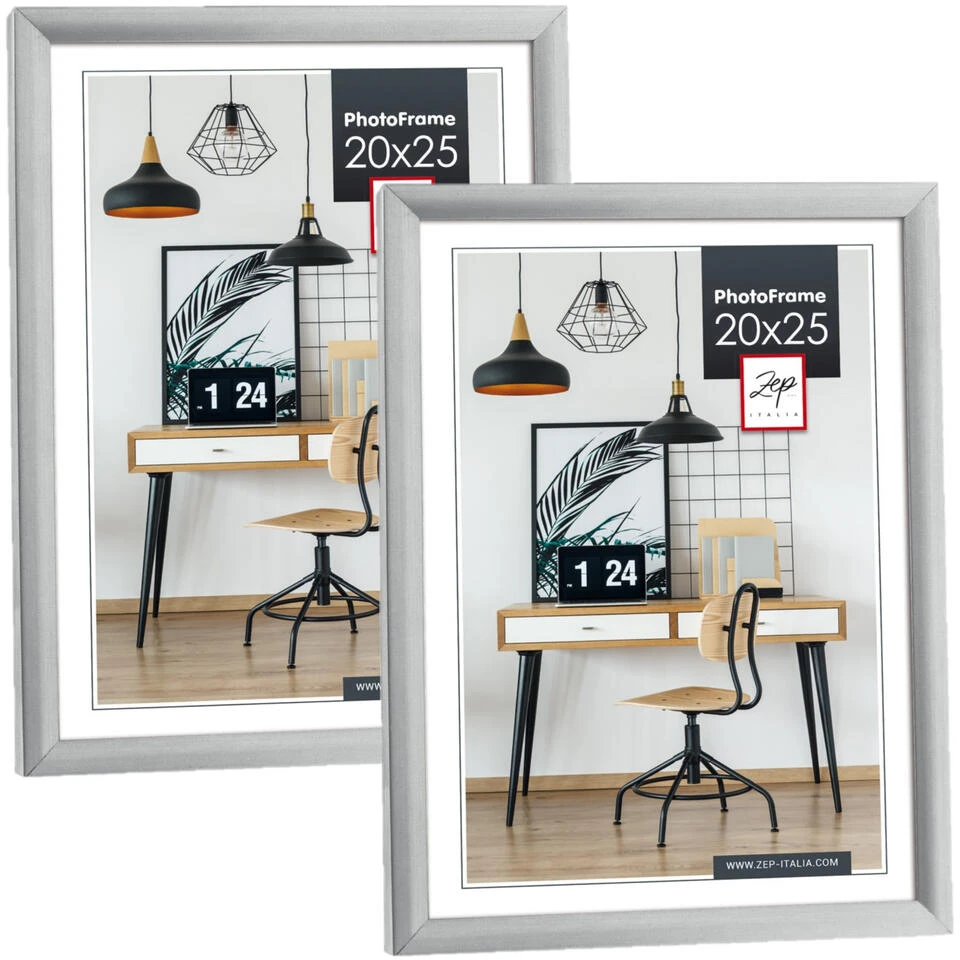 Zep Fotolijstje - Zilverlkeurig - Kunststof - Voor Foto Van 20 X 25 Cm 2 Zep Fotolijstje - Zilverlkeurig - Kunststof - Voor Foto Van 20 X 25 Cm - Afbeelding 2