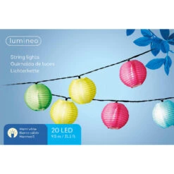 Lumineo Lichtsnoer Lampionnen - LED - 5 Kleuren - 14,5 Meter -Leenbakker Winkel 2bce01cf22874498aaf7b337631df5a6