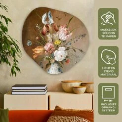 MuchoWow Wand Decoratie 90x90cm Bloemstilleven Balthasar Van -Leenbakker Winkel 2d6b7d95f4954f8caa27481f01d895d3