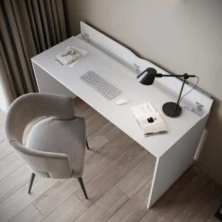 Meubella - Bureau Nyon - Wit - 140 Cm -Leenbakker Winkel 2de1760ac9a0434d92c2dc53ad4d2d50