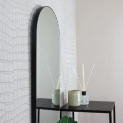 MISOU Spiegel Passpiegel Zwart Ovaal Hangend 112x40cm Glas Spiegels 14 MISOU Spiegel Passpiegel Zwart Ovaal Hangend 112x40cm Glas Spiegels -Leenbakker Winkel 2e4ffe7f98654b7ea002244b1b1a178f