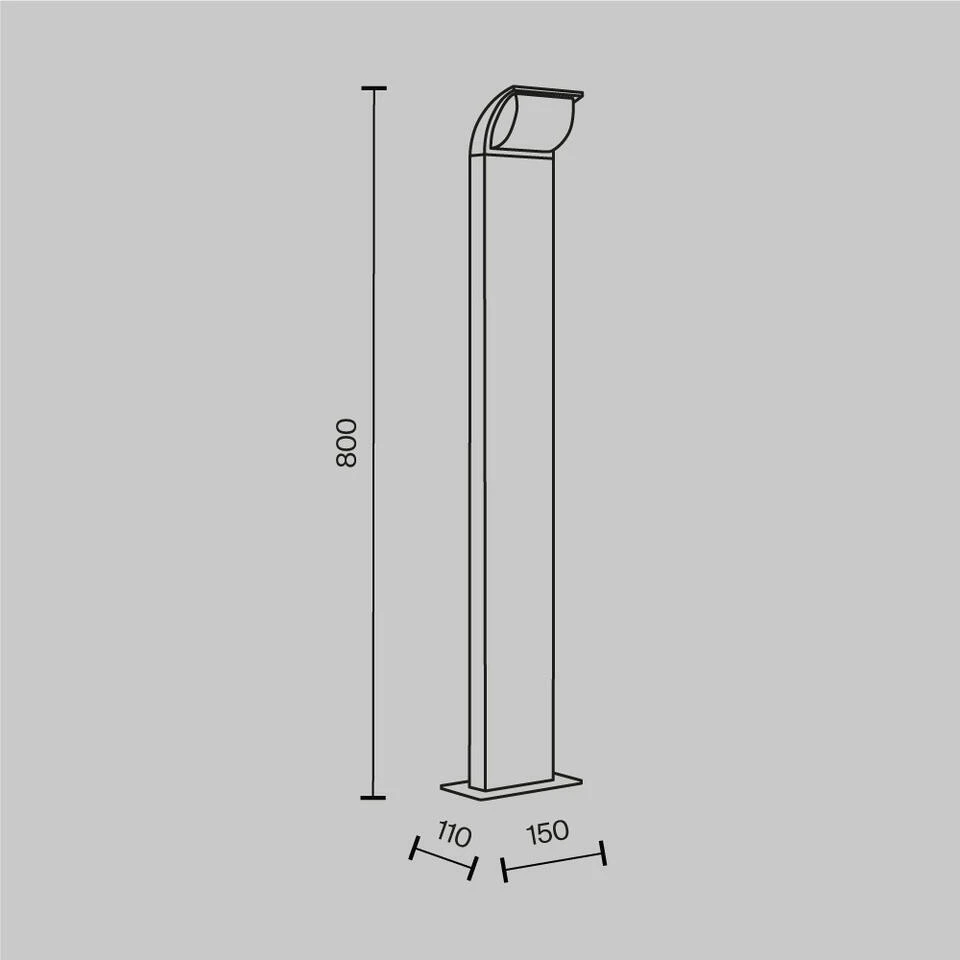 Maytoni Outdoor - Landschapsverlichting Stock - Grafiet 6 Maytoni Outdoor - Landschapsverlichting Stock - Grafiet - Afbeelding 6