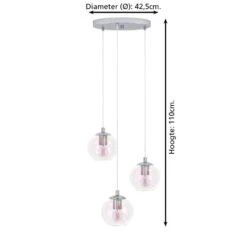 EGLO Ariscani 2 Hanglamp - E27 - Ø 42,5cm-gekleurd Glas - Chroom -Leenbakker Winkel 3063708fde2245e7a1f6601b430f4f19