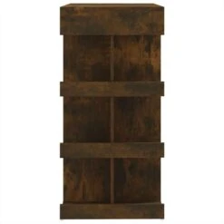 VidaXL - Bartafel Met Opbergruimte - Gerookt Eiken - Bewerkt Hout - 100x50 Cm -Leenbakker Winkel 306e20842c084304b33543b77cb9ec54