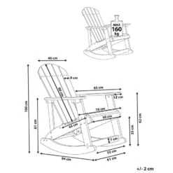 ADIRONDACK - Schommelstoel - Lichtgrijs - Kunsthout -Leenbakker Winkel 30964c80d1194745b049ca8ae4024562 1