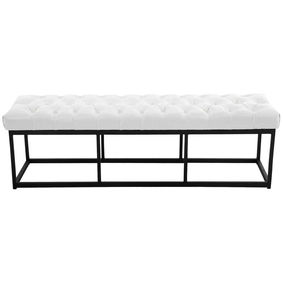 CLP 2-zits Bankje Amun 150 Cm - Wit 3 CLP 2-zits Bankje Amun 150 Cm - Wit - Afbeelding 3