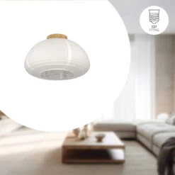 EGLO Summerhill Plafonnière - E27 - Ø 40 Cm - Papier - Wit -Leenbakker Winkel 312a5fce392d4ba2912b1e35846dae87