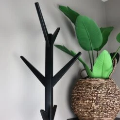 MISOU Kapstok Staand 8 Haken Zwart Hout 173 Cm -Leenbakker Winkel 3218dbfe8ae34232b430b0b96cc8cfa4