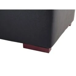 Beliani Ottomaan LUNGO - Zwart Leer -Leenbakker Winkel 3241433d6fb34cd4af4bcfa3e3707f40